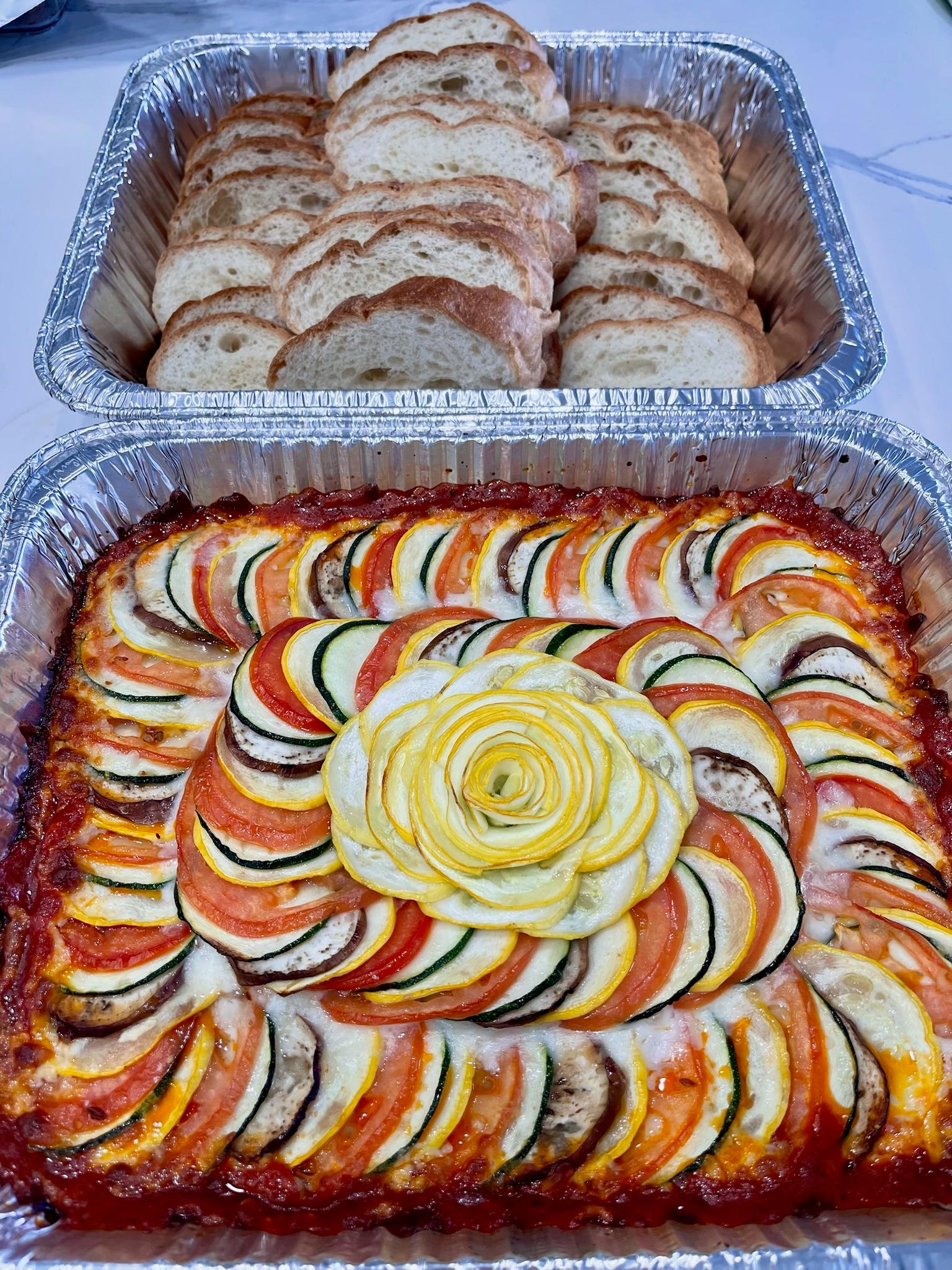 Ratatouille w/ baguette (15-20 Servings) - Beef or Veggie